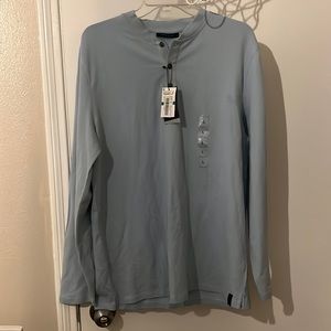 Perry Ellis Mens Henley Long Sleeve